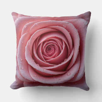 Tautropfen-Rosenkissen | Elegante Blumendekoration Kissen