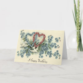 Tauve Heart Vergessen-Me-Not-Rose Karte