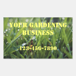 Tauw Drop Grass Garening Business Stickers