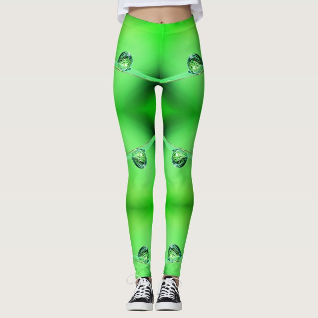 Tauwetter mit Neon- und Grün-Limonen Farbtönen Leggings (Vorderseite)