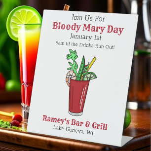 Tavern Promotion Paper für den blutigen Mary Day Sockelschild