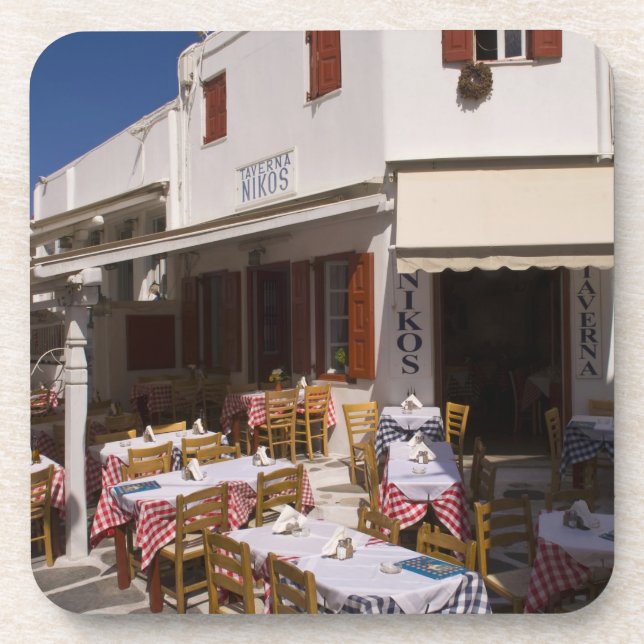 Taverna Nikos, Mykonos, Kykladen-Inseln, Griechenl Untersetzer (Vorderseite)