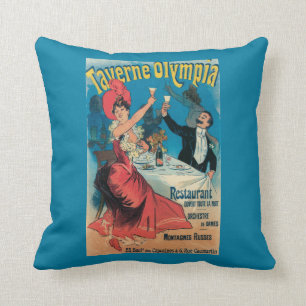 Taverne Olympia Werbeplakat Kissen