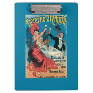 Taverne Olympia Werbeplakat Klemmbrett