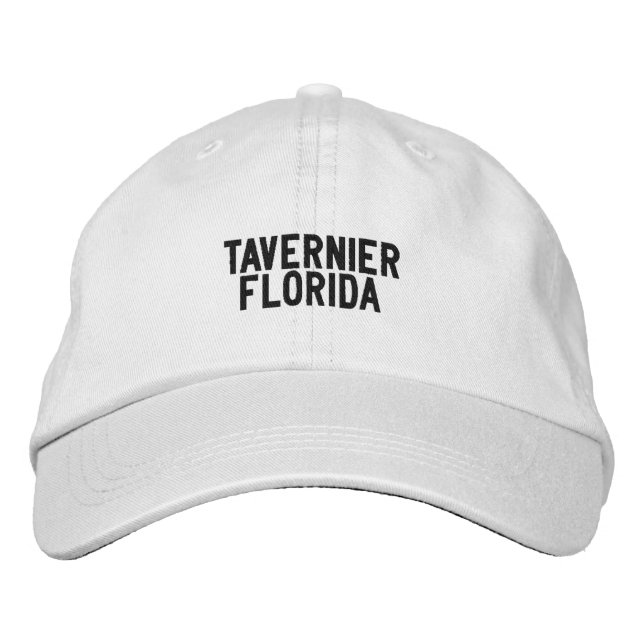 Tavernier Florida Hat Bestickte Baseballkappe (Vorderseite)