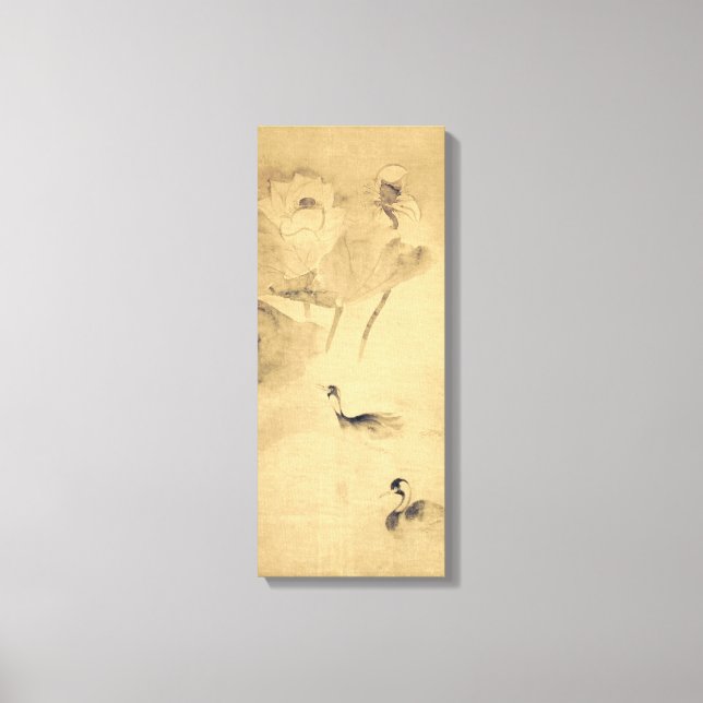 Tawaraya Sōtatsu Wasservögel in Lotus Pond Leinwanddruck (Vorderseite)