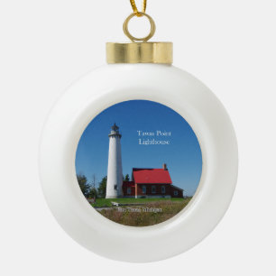 Tawas Point Lighthouse-Ornament Keramik Kugel-Ornament