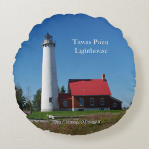 Tawas Point Lighthouse Rundkissen Rundes Kissen