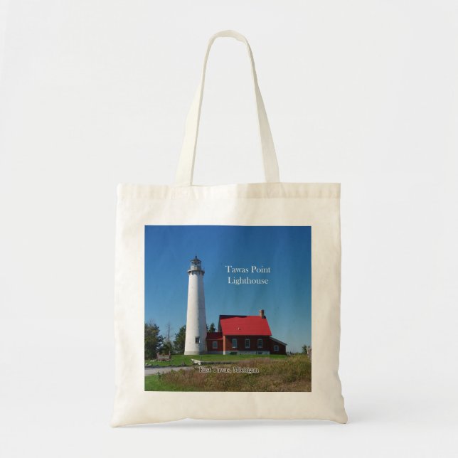 Tawas Point Lighthouse Totbag Tragetasche (Vorne)