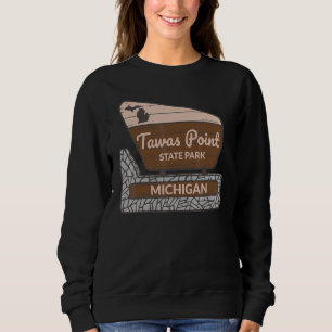 Tawas Point Staat Park Michigan MI Welcome Sign Va Sweatshirt