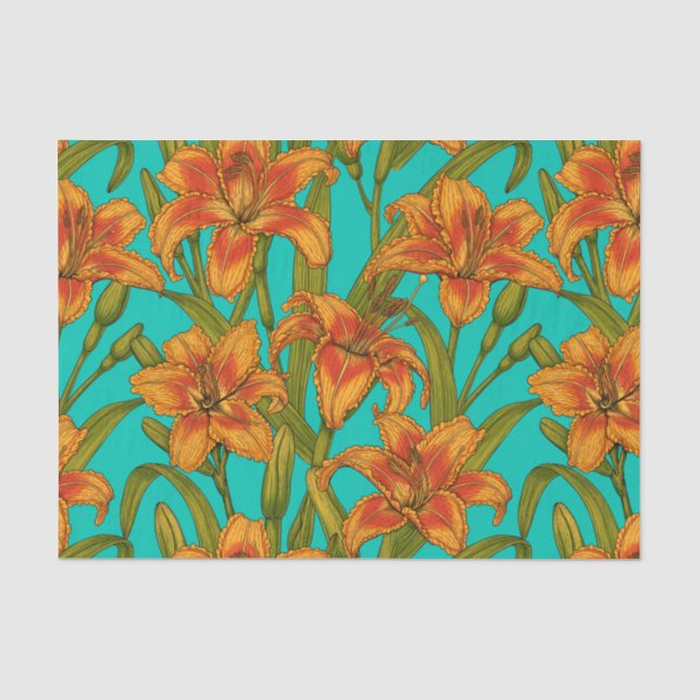 Tawny Dailily Blume Seidenpapier (Vorderseite)