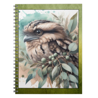 Tawny Frogmouth Owl Spiral Foto Notebook Notizblock