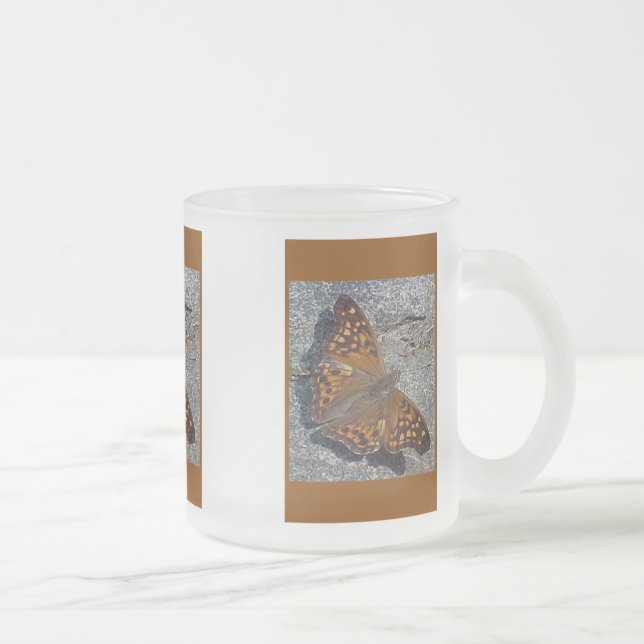 Tawny Kaiser Butterfly Mattglastasse (Rechts)