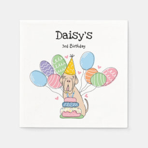 Tawny Neapolitan Mastiff Dog Birthday Party Serviette