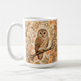 Tawny Owl Peach Blossoms William Morris Inspiriert Kaffeetasse