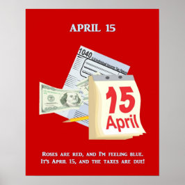 Tax Day Funny Gedicht Poster