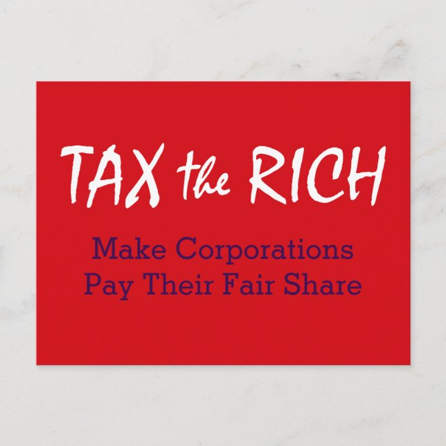 Tax the Rich Postkarte (Vorderseite)
