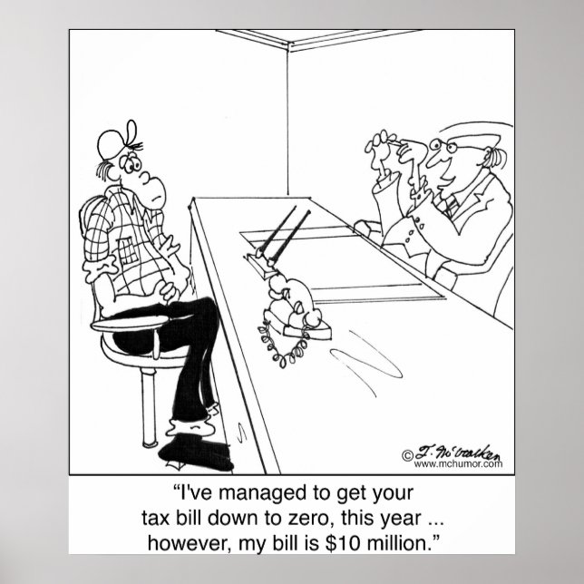 Tax Zero, CPA Bill $ 10 Millionen Poster (Vorne)