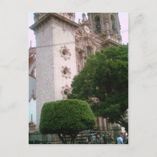 Taxco Kathedrale Vorderseite vom Zocalo Postkarte