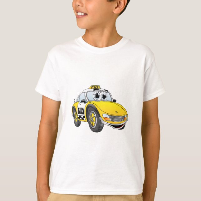 Taxi Cab Cartoon T-Shirt (Vorderseite)