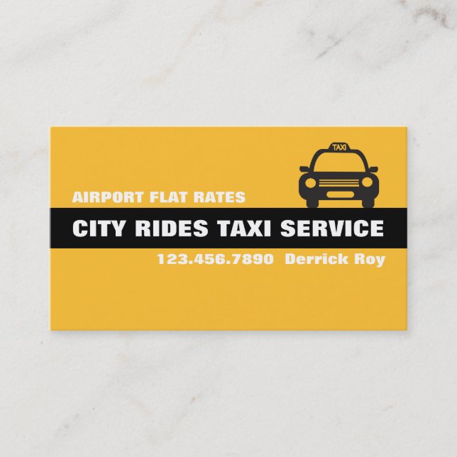 Taxi Cab Driver Services Visitenkarte (Vorderseite)