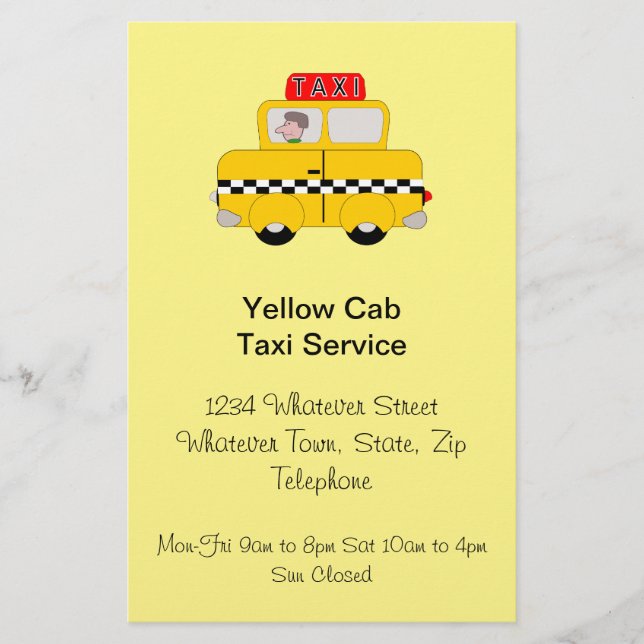 Taxi Company Flyer (Vorne)