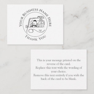 Taxi-Dienstleistungen Vielen Dank Note Card Mitteilungskarte