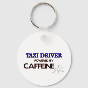 Taxi-Fahrer angetrieben durch Koffein Schlüsselanhänger