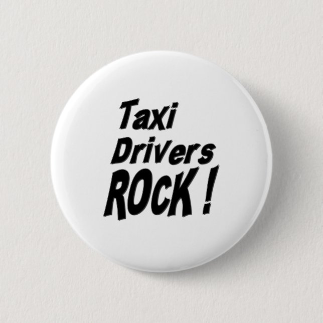 Taxi-Fahrer-Felsen! Knopf Button (Vorderseite)