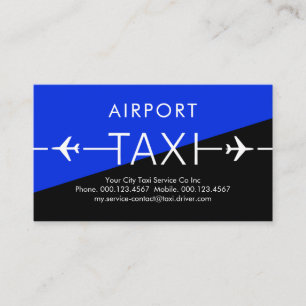Taxi-Flugzeug-Startbahn-Taxidienst Visitenkarte