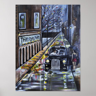 Taxi für Kate Gemälde von Alfred Fox Poster