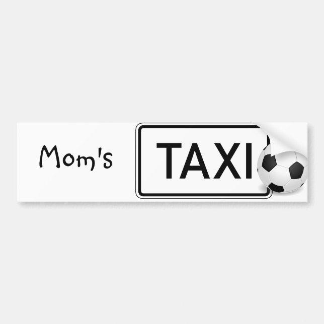 Taxi/Fußball-Autoaufkleber der Mama Autoaufkleber (Vorne)
