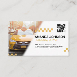 Taxi Gelber Kai QR Code Business Card Visitenkarte