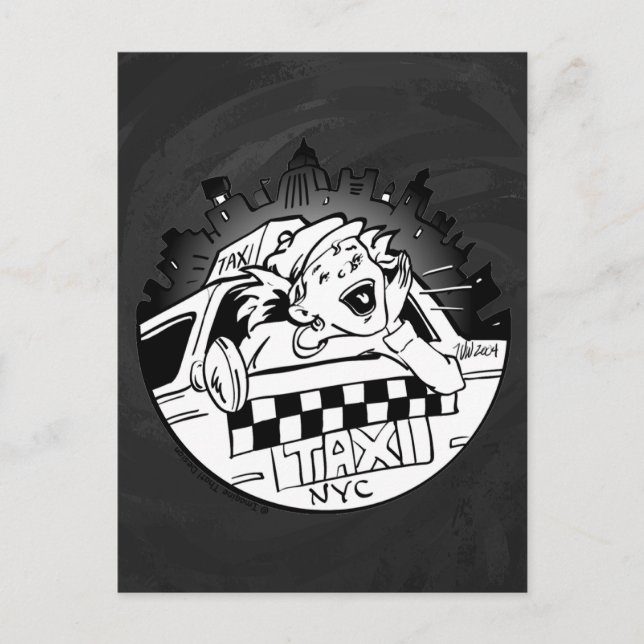 Taxi Girl Postkarte (Vorderseite)