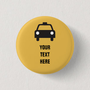 Taxi-Ikone mit kundenspezifischem Text Transport Button