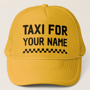 Taxi-Mütze mit individuellem Namen Lustige Retro Truckerkappe