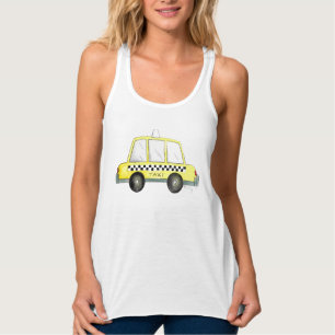 Taxi NYC Gelb New York City Checkered Cab Print Tank Top