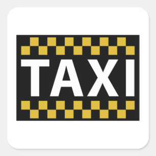 Taxi Quadratischer Aufkleber