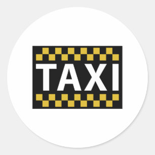 Taxi Runder Aufkleber
