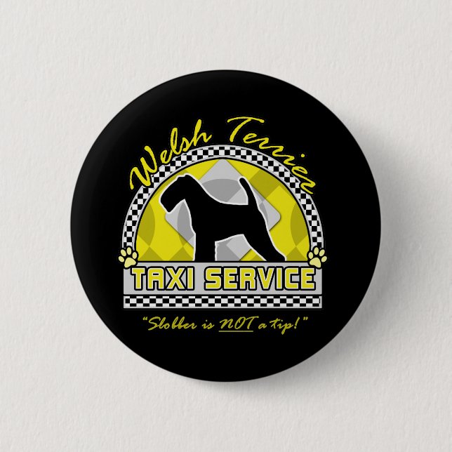 Taxi-Service Walisers Terrier Button (Vorderseite)