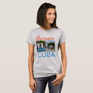Taxi-Straßen-Foto Havanas Kuba Vintages, Frauen T-Shirt