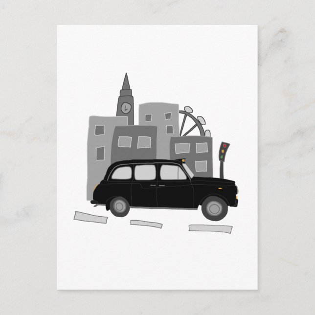 Taxi Szene Postkarte (Vorderseite)