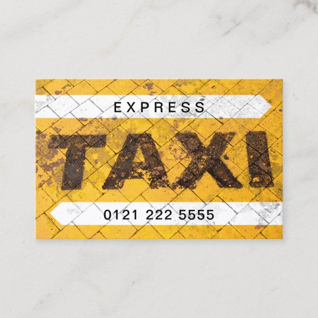 Taxi Visitenkarte (Vorderseite)