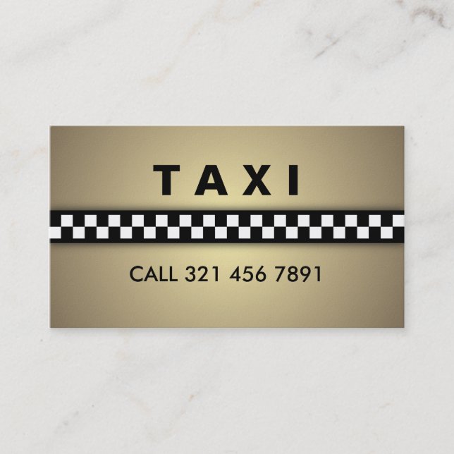 Taxi - Visitenkarten Visitenkarte (Vorderseite)