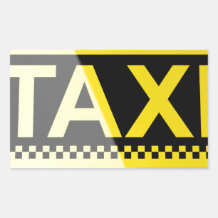 Taxi-Zeichen Rechteckiger Aufkleber
