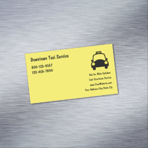 Taxidienst Magnetische Visitenkarte