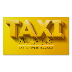 Taxifahrer / Führerdienst Magnetische Visitenkarte