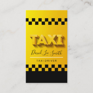 Taxifahrer / Führerdienst Visitenkarte