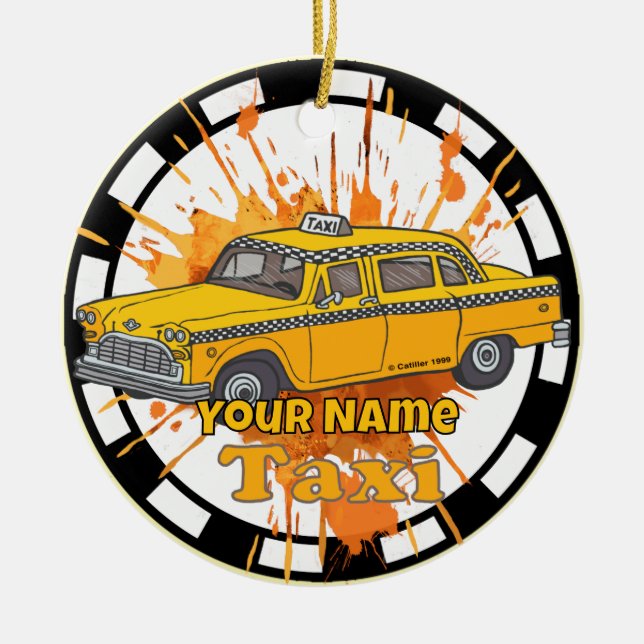 Taxifahrer Keramik Ornament (Vorne)