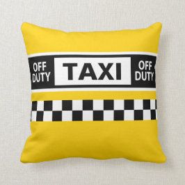 Taxifahrer New York Off Duty Yellow Schwarz-weiß Kissen